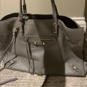Balenciaga papier-mâché zip around bag